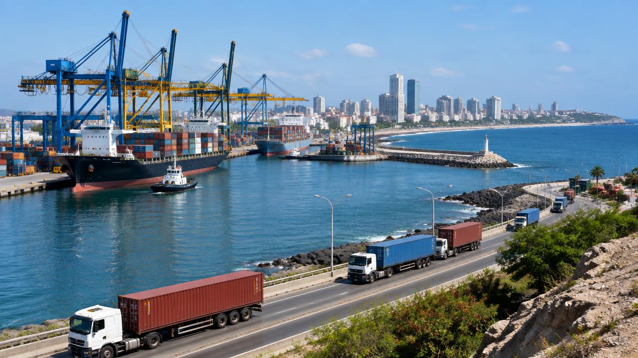 Camions et conteneurs équipés de GPS entre le port de Dakar et le corridor Dakar–Bamako