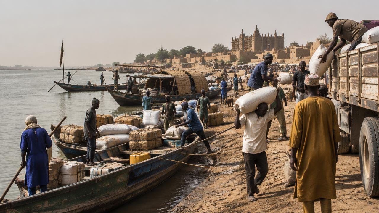 Camions et véhicules humanitaires équipés de traceurs GPS dans la région de Mopti