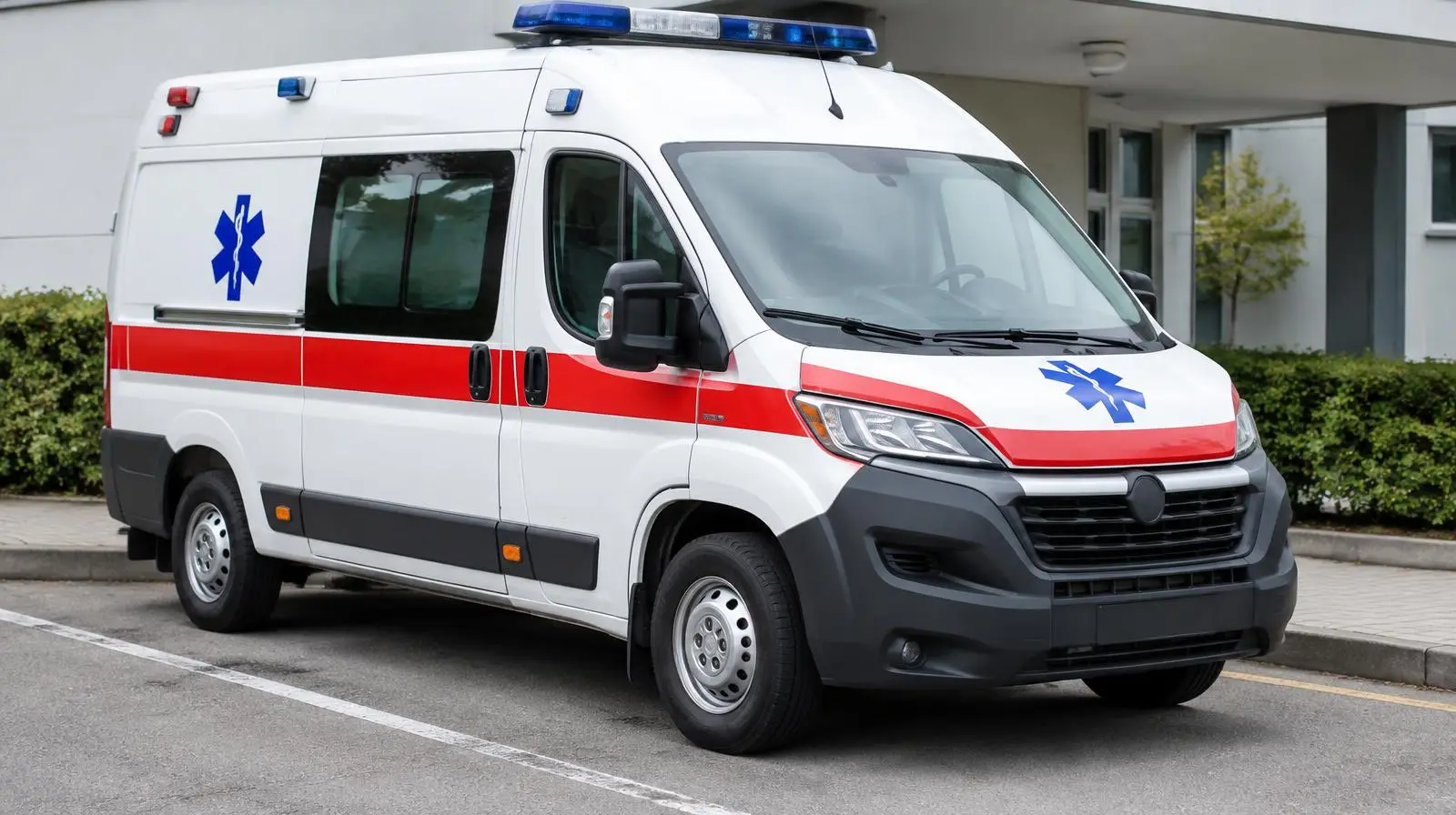 Ambulance d'un service d'urgence médicale équipée de suivi GPS