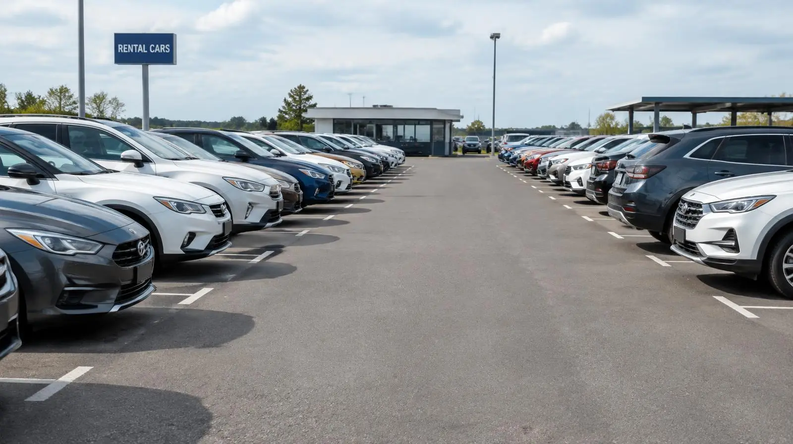 Parking de véhicules de location géolocalisés par GPS